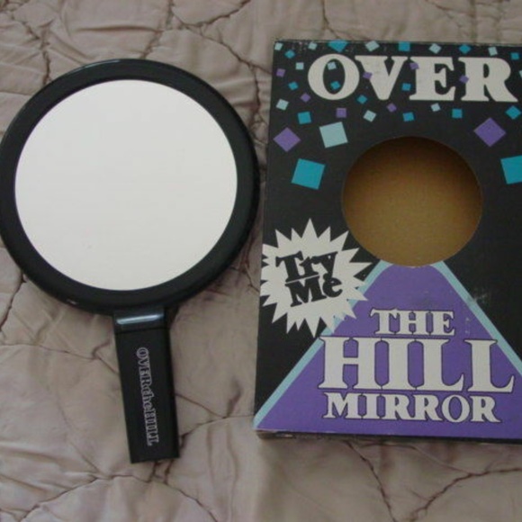 VTG Birthday Gag MIrror Over Hill Hand Mirror - Picture 1 of 2